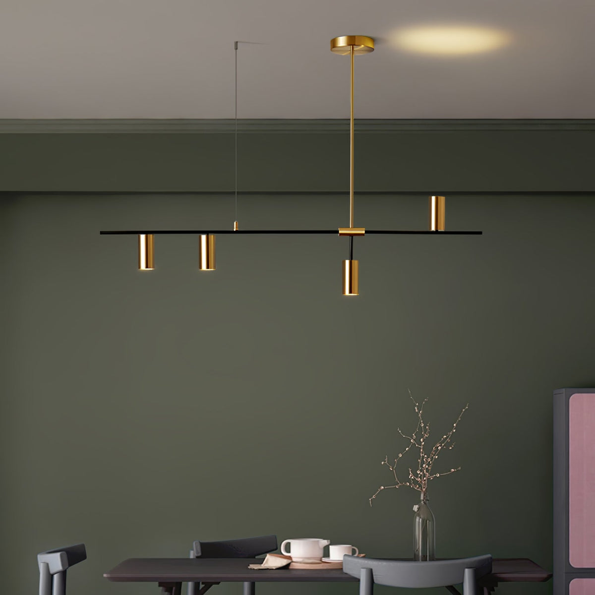 Oriarella Chandelier Brass Linear Cassandra Elegant