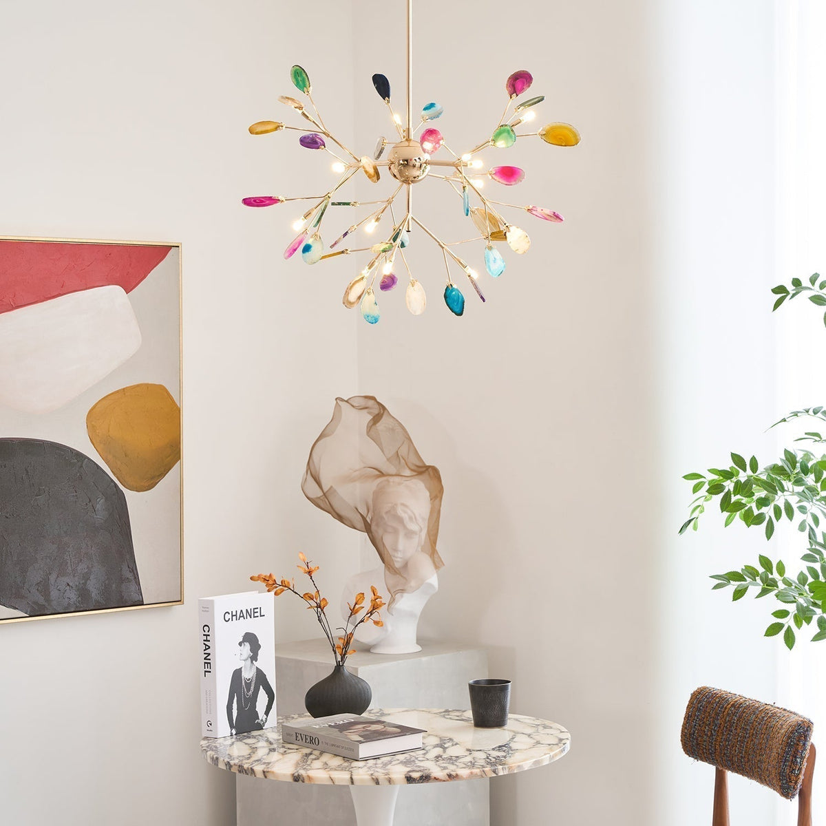 Romimul Chandelier Colorful Branching