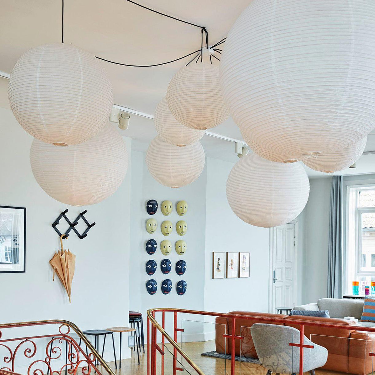Rotolem Pendant Swag Light Mulberry Silk