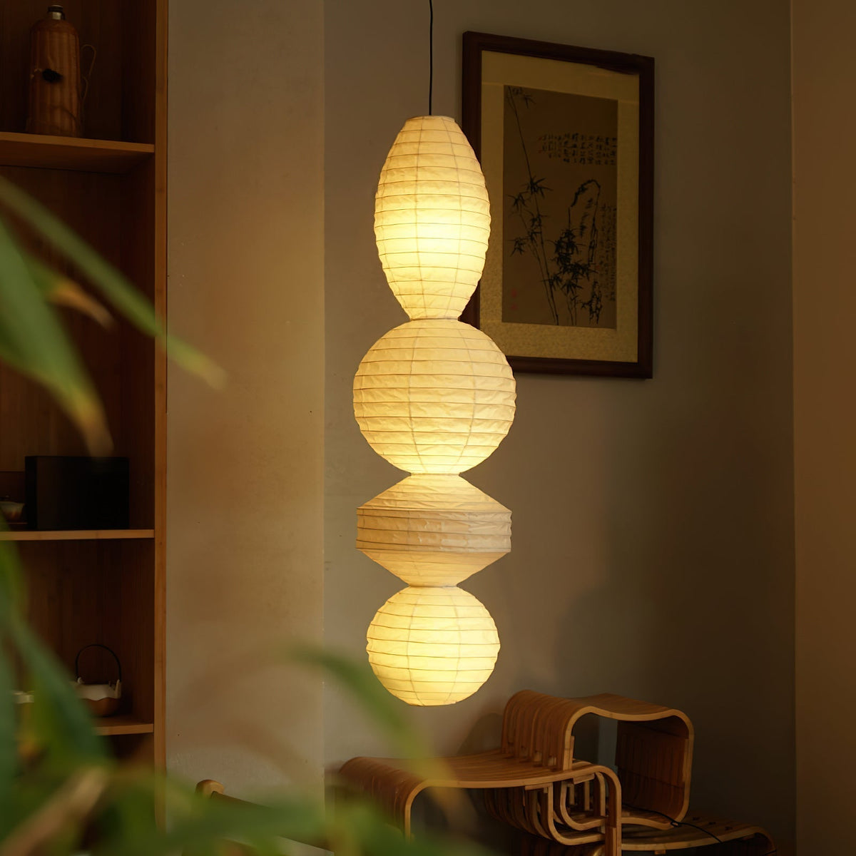 Cagotum Pendant Light Paper Lantern Wabi-sabi