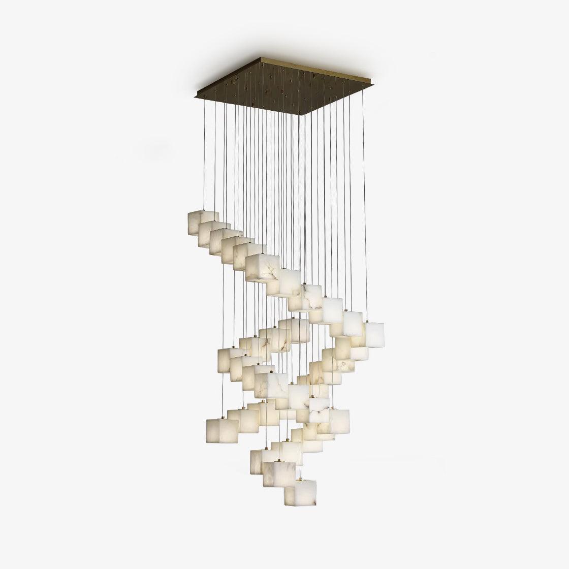 Eurraeel Alabaster Spiral Chandelier