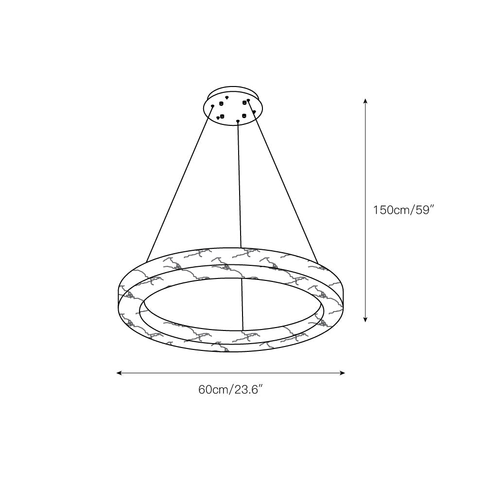 Plotuvyn Postmodern Luxury Ring Alabaster Chandelier