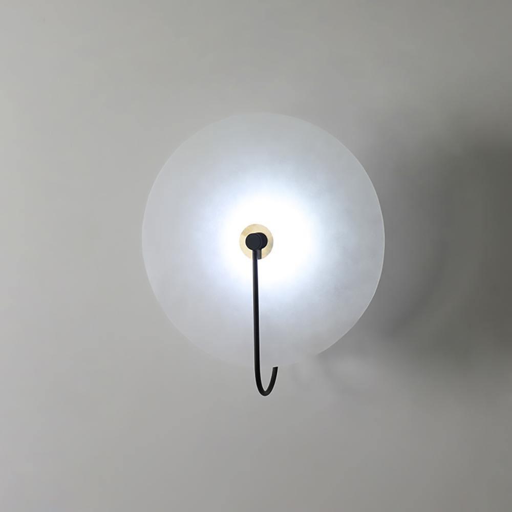Kristy Alabaster LED Wall Lamp Round Iconic Circular