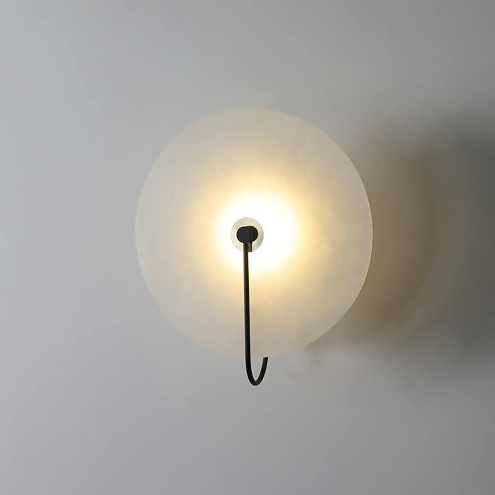 Kristy Alabaster LED Wall Lamp Round Iconic Circular