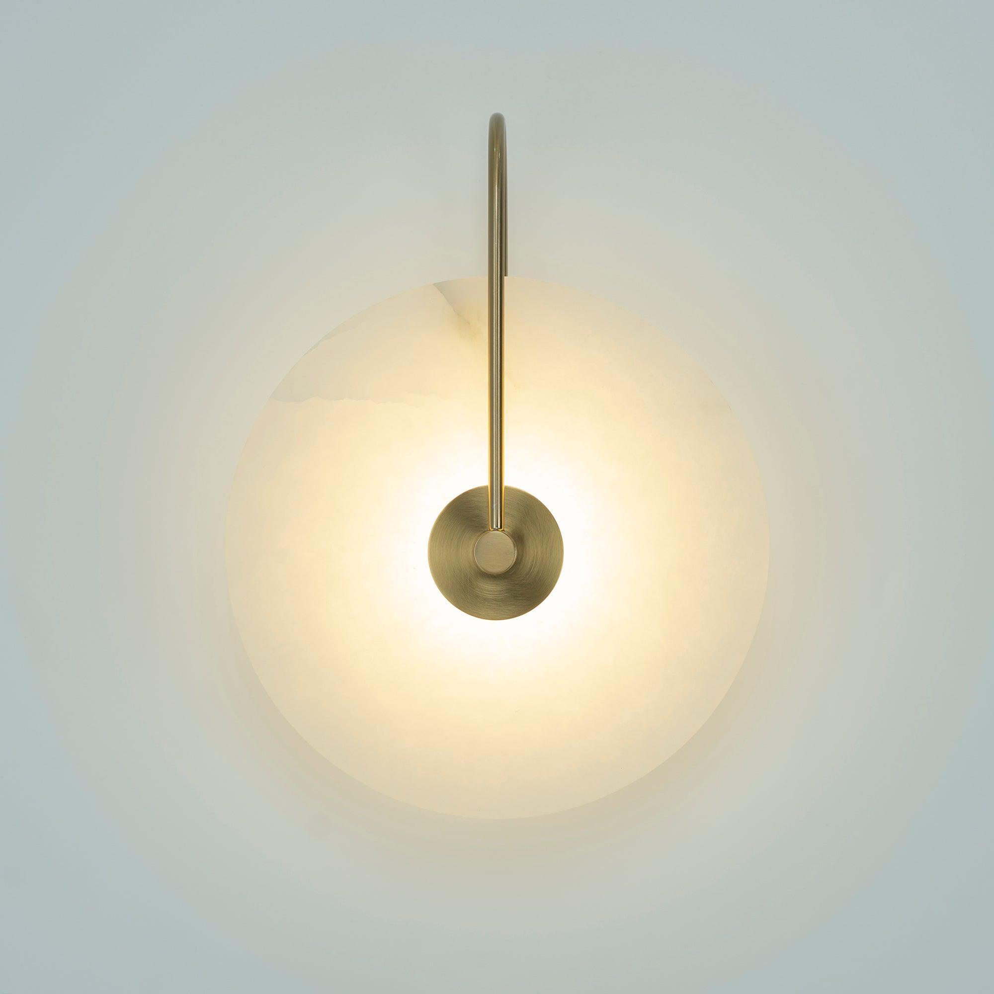 Kristy Alabaster LED Wall Lamp Round Iconic Circular