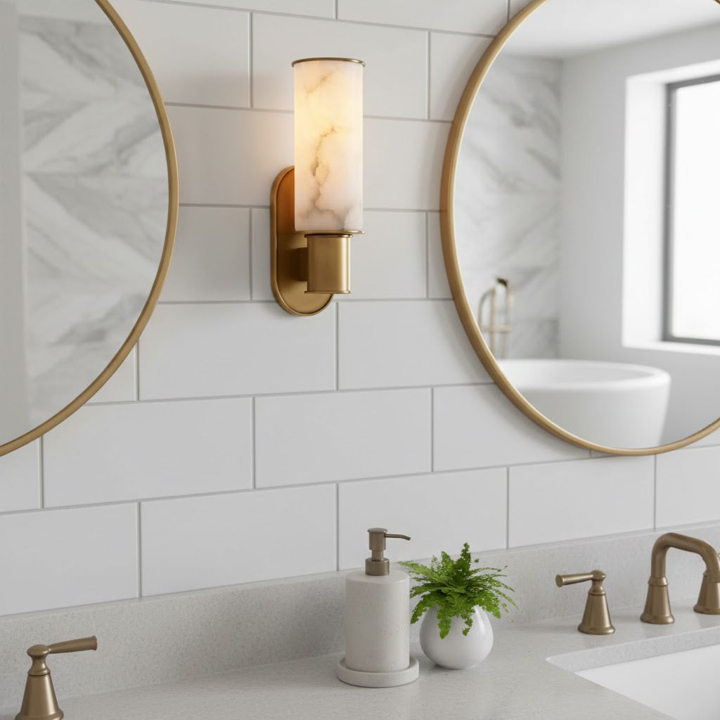Nivivina Vertical Alabaster Sconce