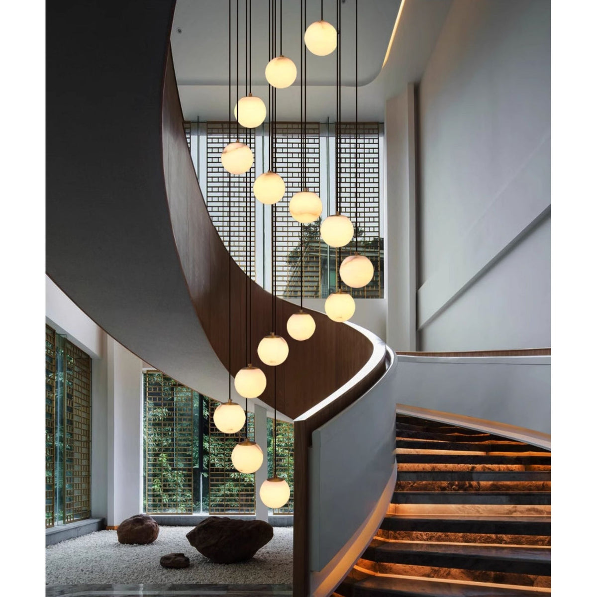 Taren Alabaster Chandelier Balls Cluster