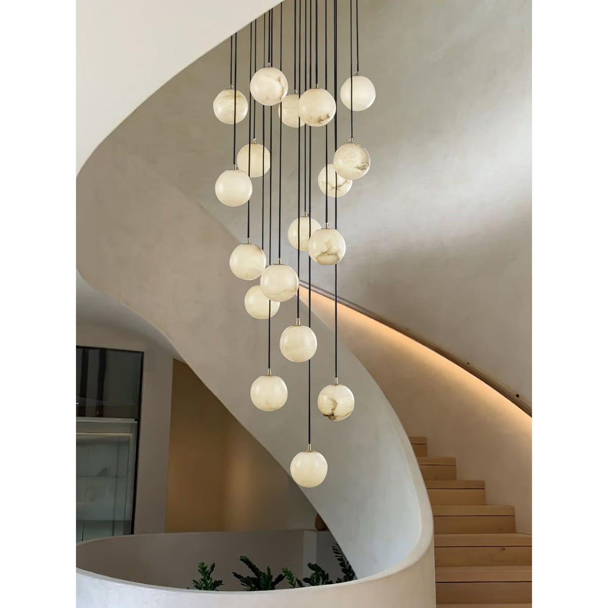 Taren Alabaster Chandelier Balls Cluster