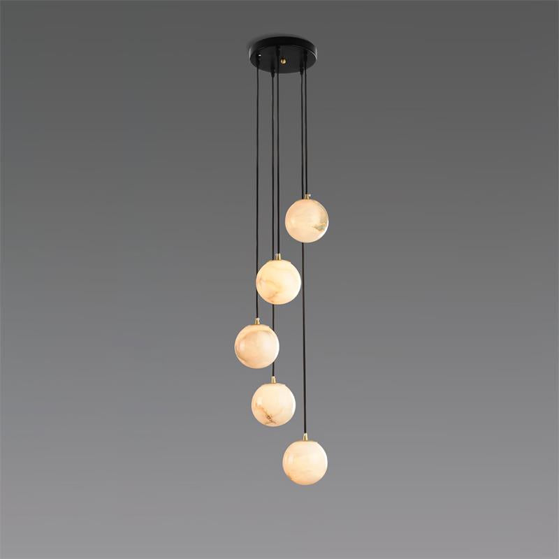 Belen Balls Modern Cluster Alabaster  Chandelier
