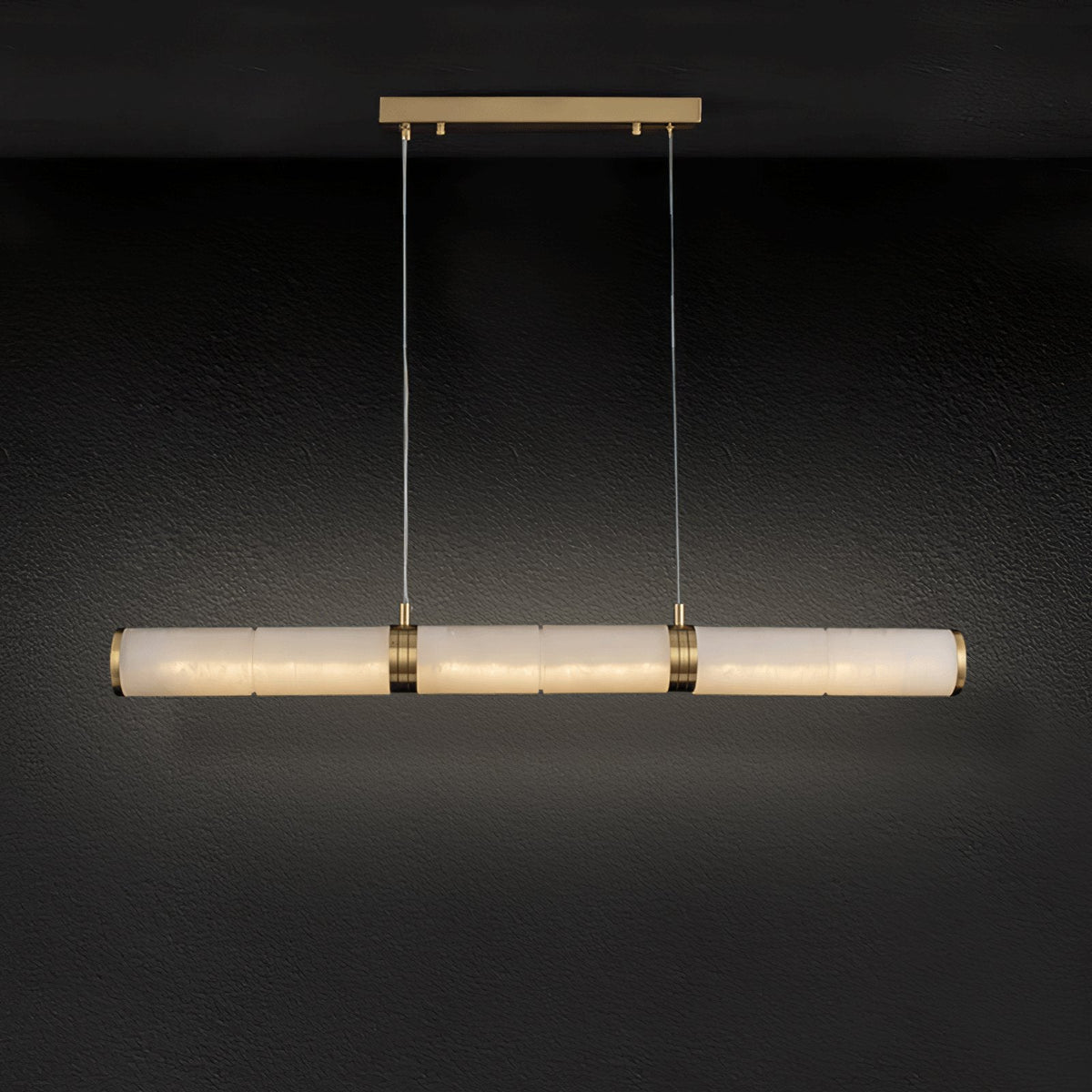 Gevrel Minimalist Alabaster Linear Pendant Light