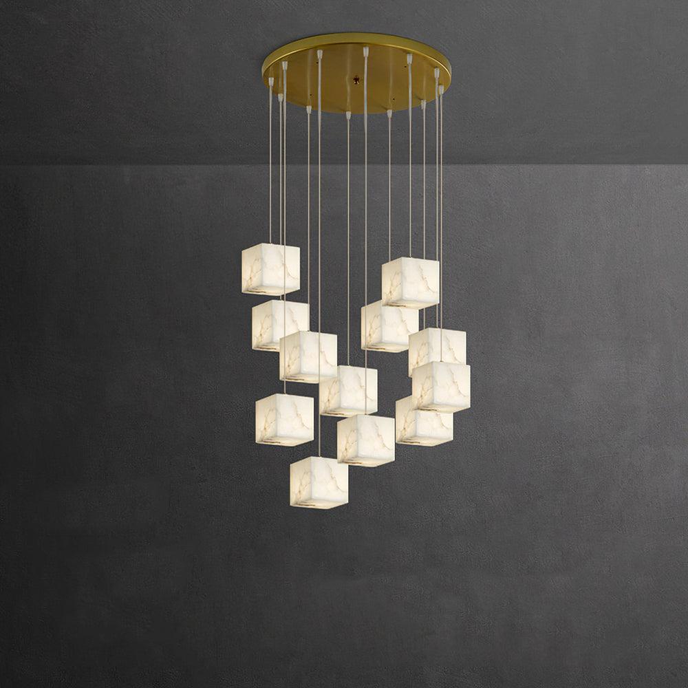 Eurraeel Alabaster Spiral Chandelier