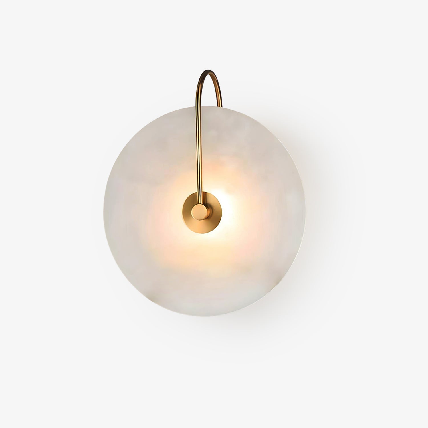Kristy Alabaster LED Wall Lamp Round Iconic Circular