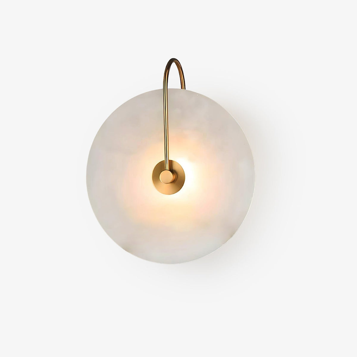 Jupagini Alabaster LED Wall Lamp Round Iconic Circular