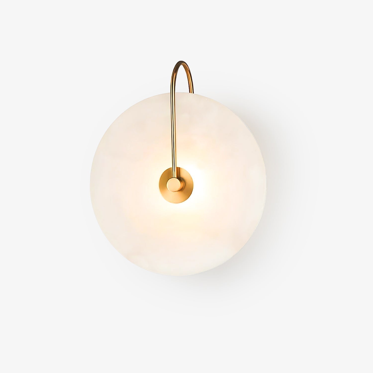 Kristy Alabaster LED Wall Lamp Round Iconic Circular