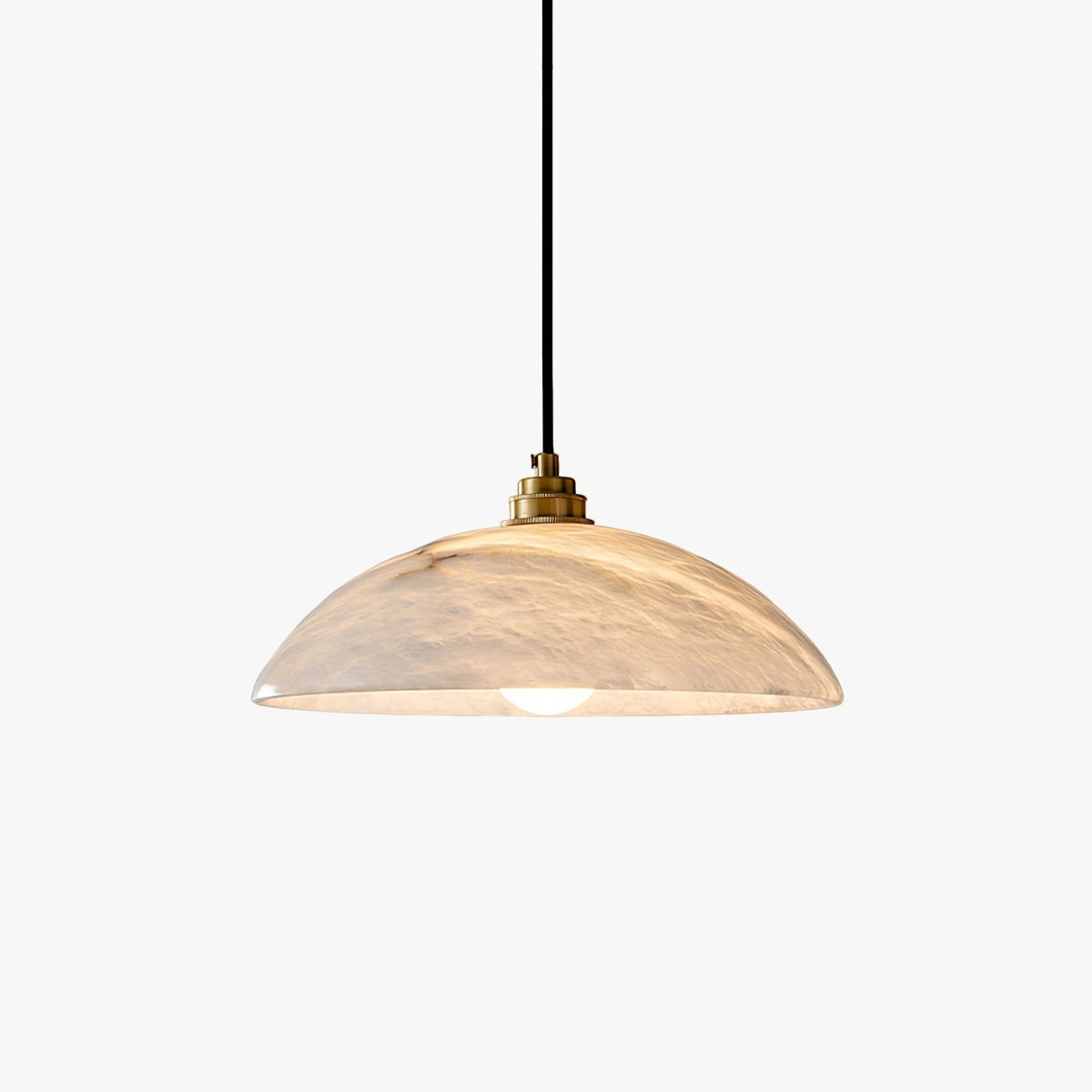 Civorus Dome Pendant Light Alabaster &Brass