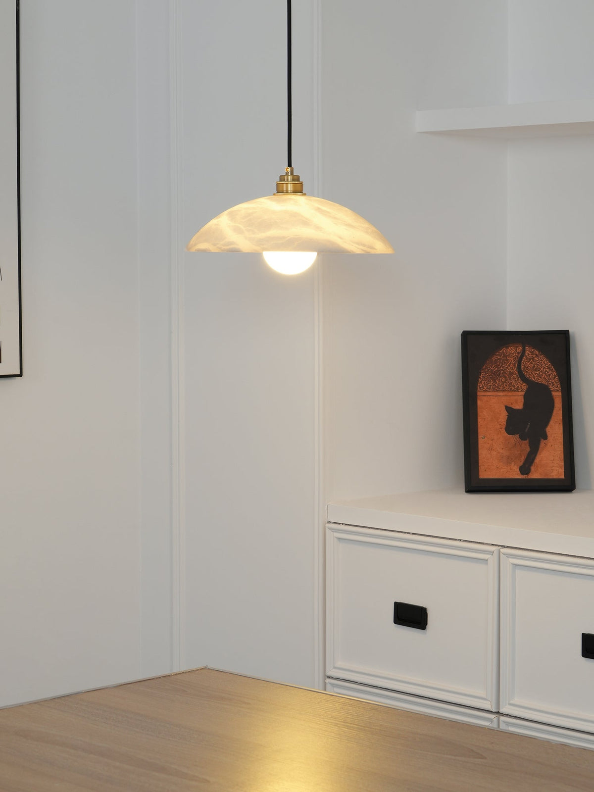 Ljomuvyd Individual Creativity Dome Alabaster Pendant Light