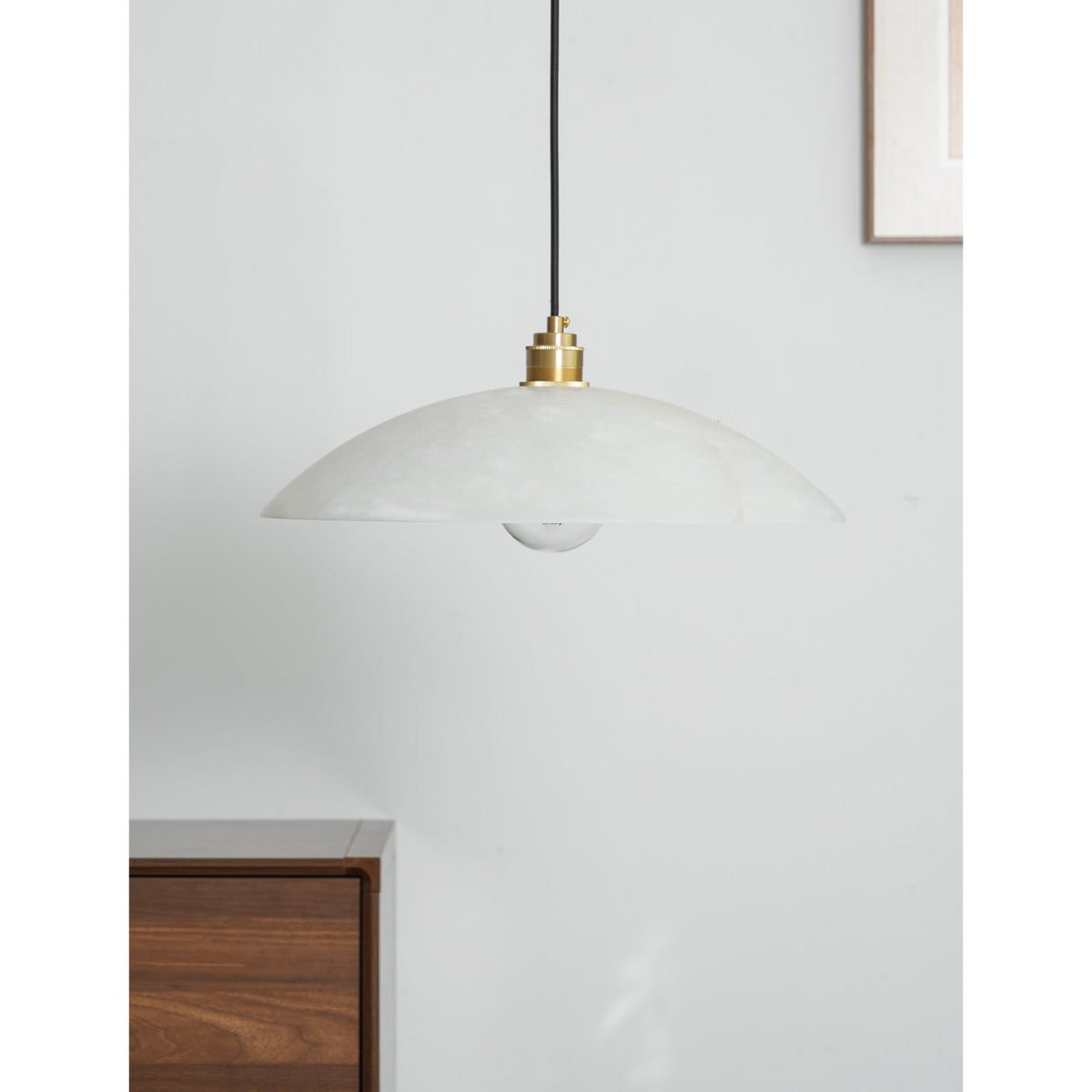 Warenol Minimalist Alabaster Pendant Light