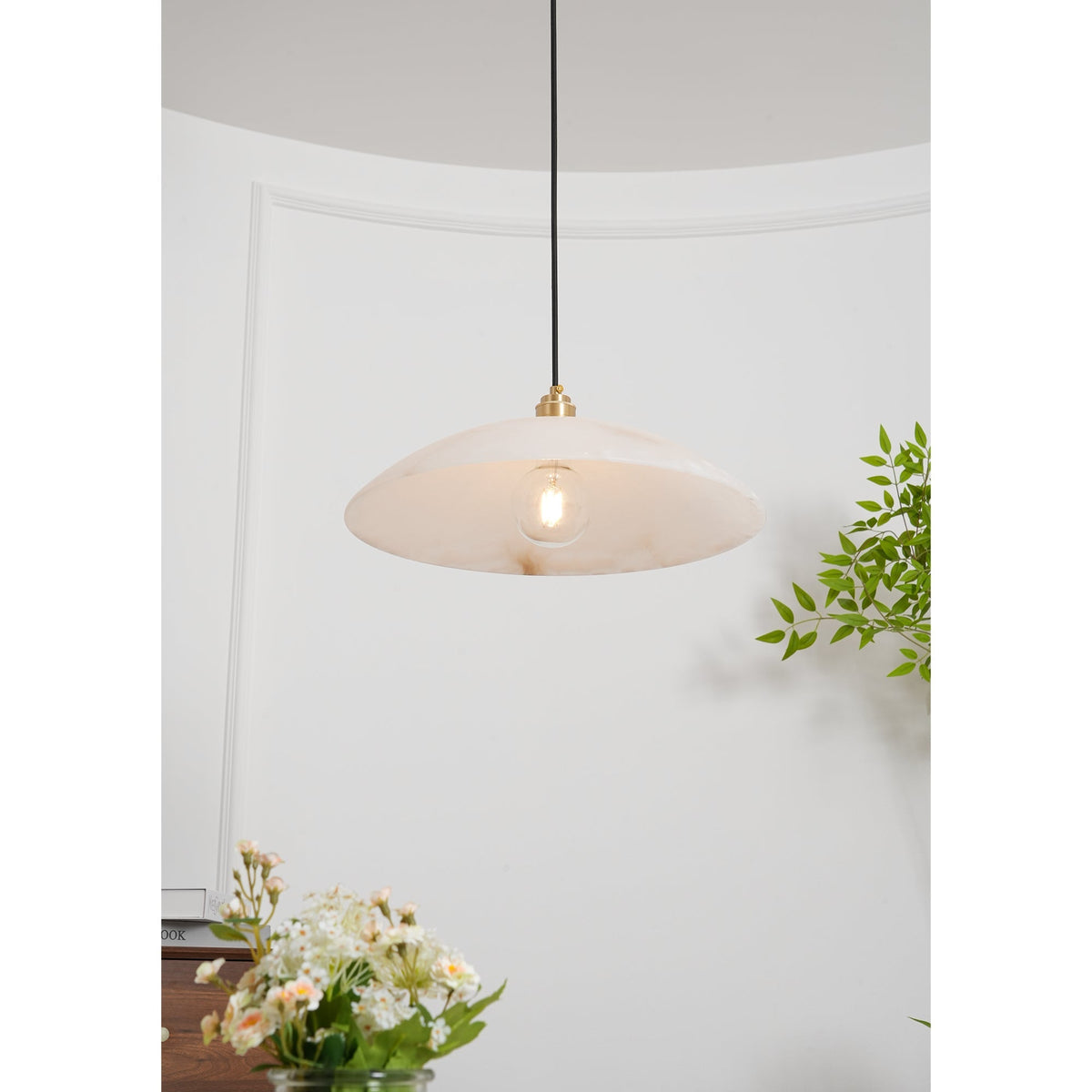 Westmere Alabaster Dome Pendant Light