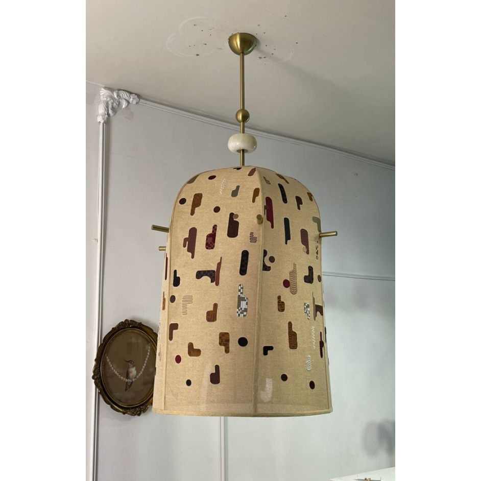 Marquessé Alabaster Embroidered Pendant Lamp