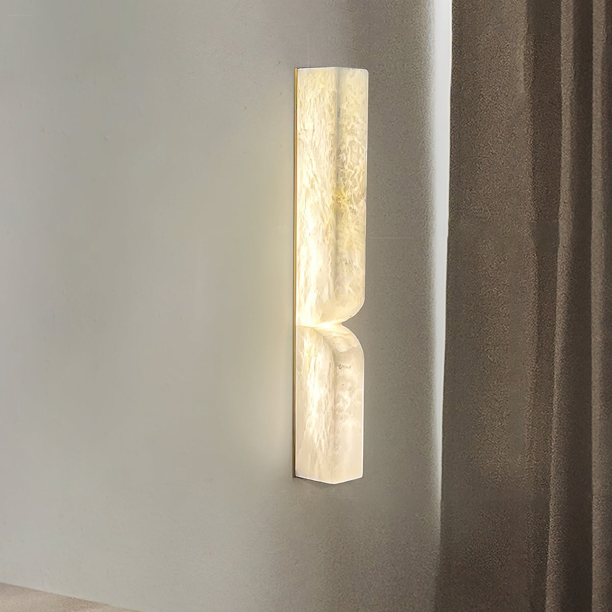 Lena Alabaster Rectangular Plug Wall Lamp