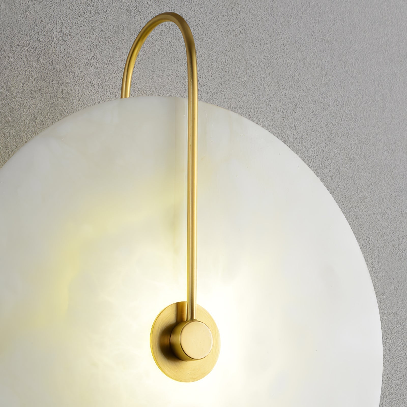 Kristy Alabaster LED Wall Lamp Round Iconic Circular