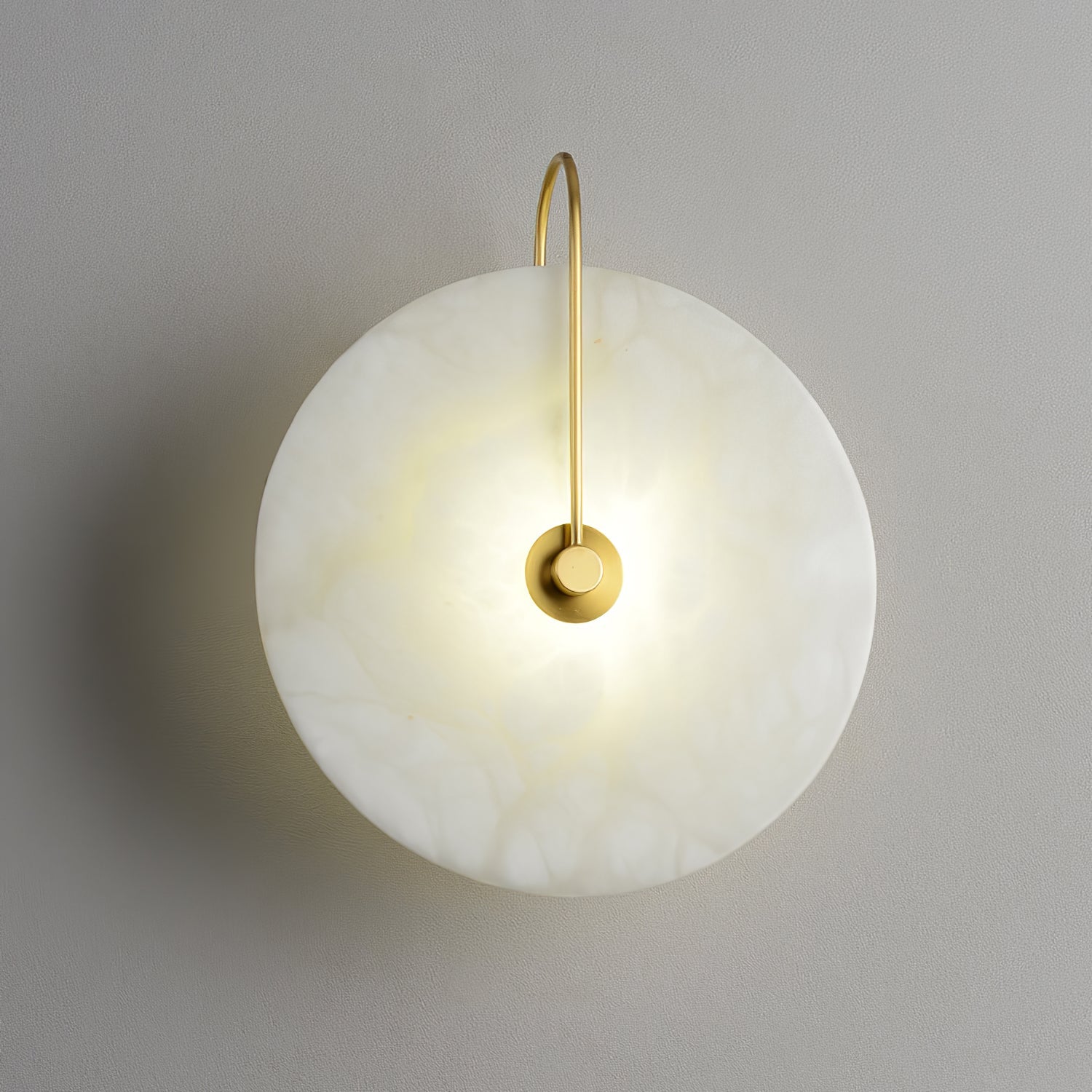 Kristy Alabaster LED Wall Lamp Round Iconic Circular