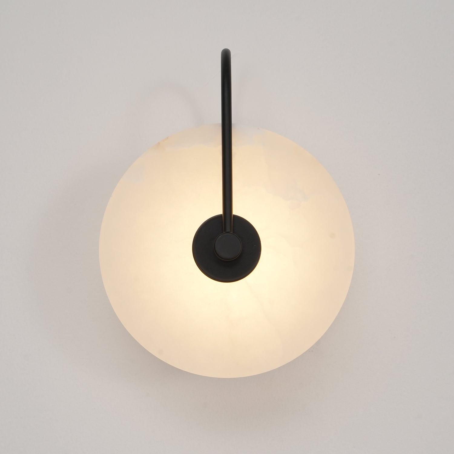 Kristy Alabaster LED Wall Lamp Round Iconic Circular