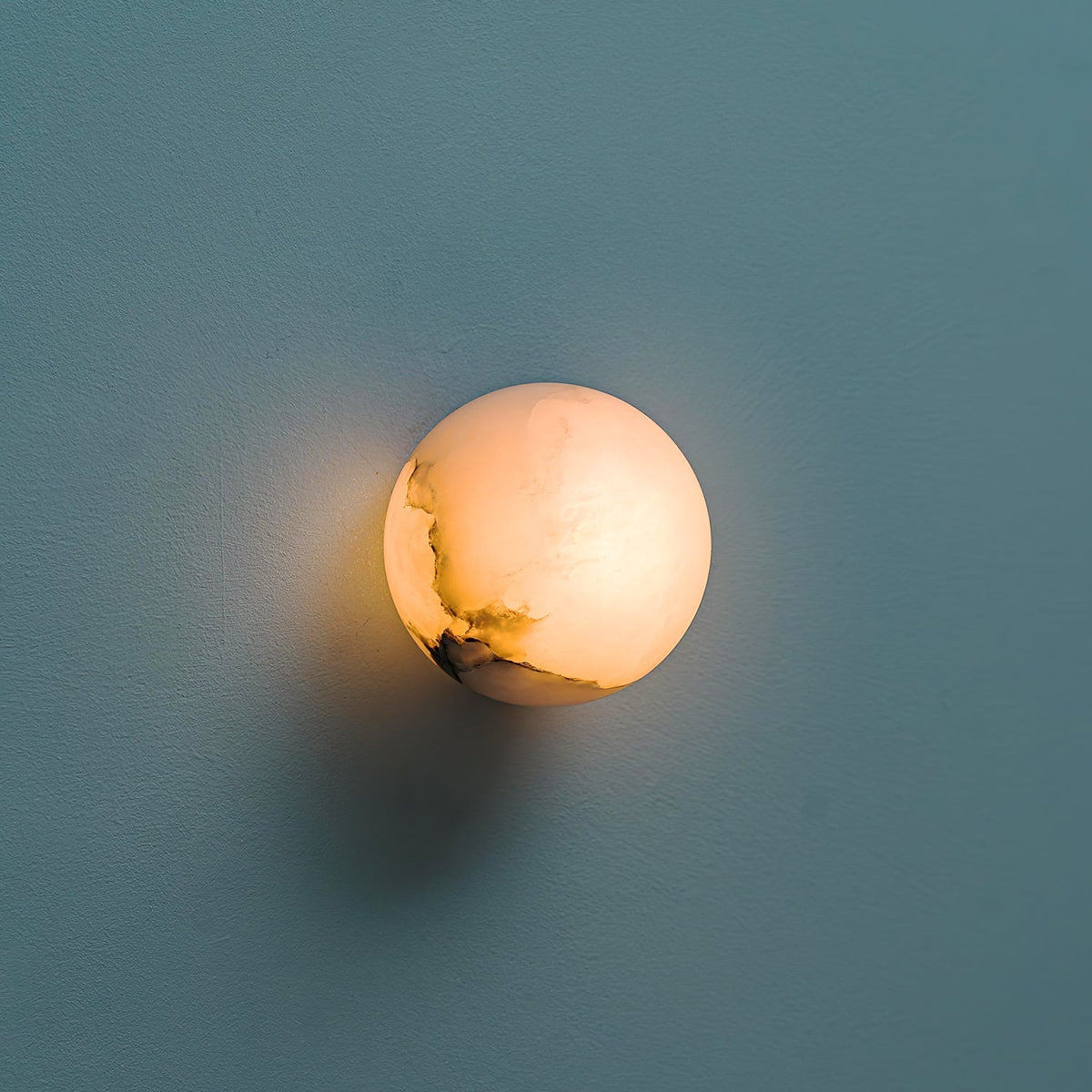 Jadugen Alabaster Mini Orb Wall Lamp