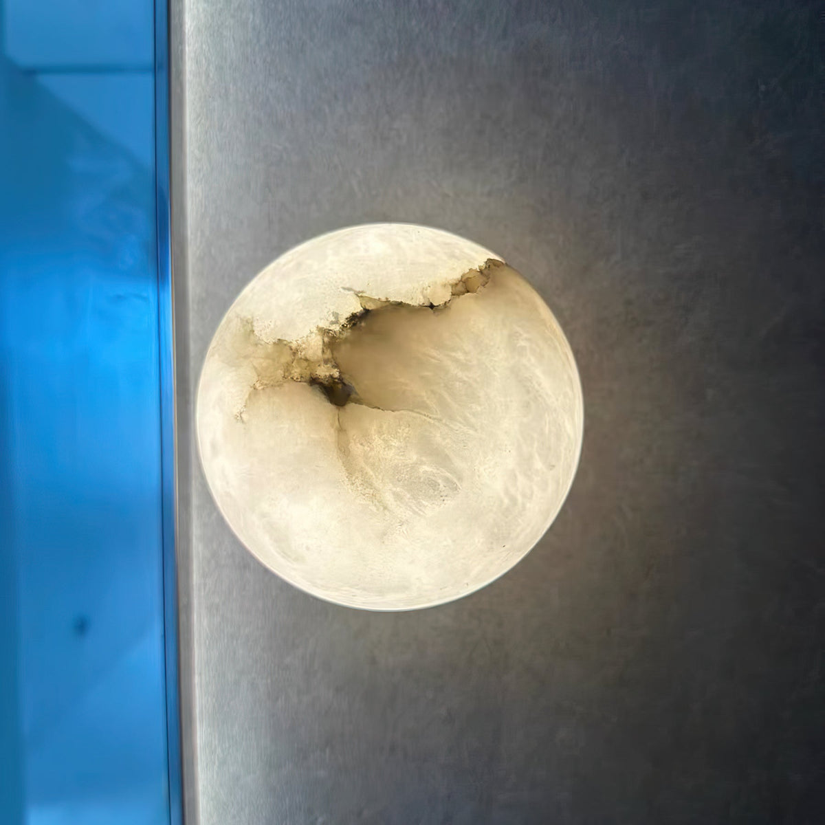 Jadugen Alabaster Mini Orb Wall Lamp
