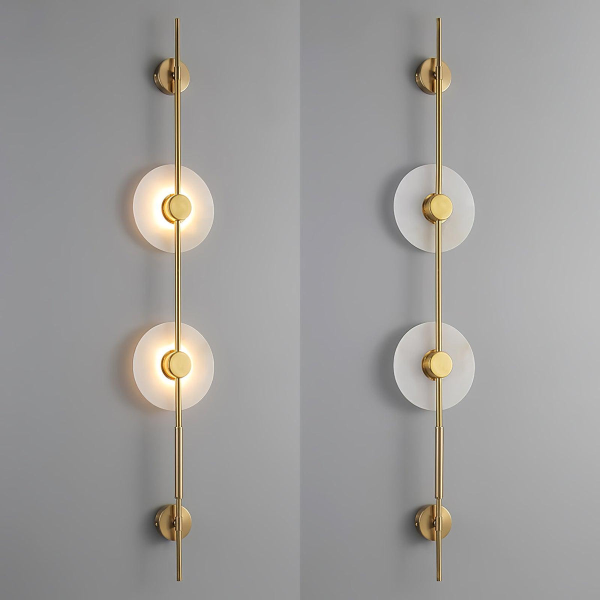 Neron Alabaster Vertical Wall Sconce