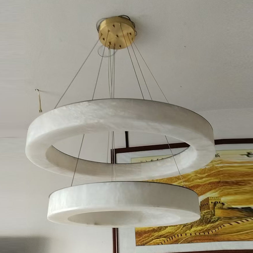 Plotuvyn Postmodern Luxury Ring Alabaster Chandelier
