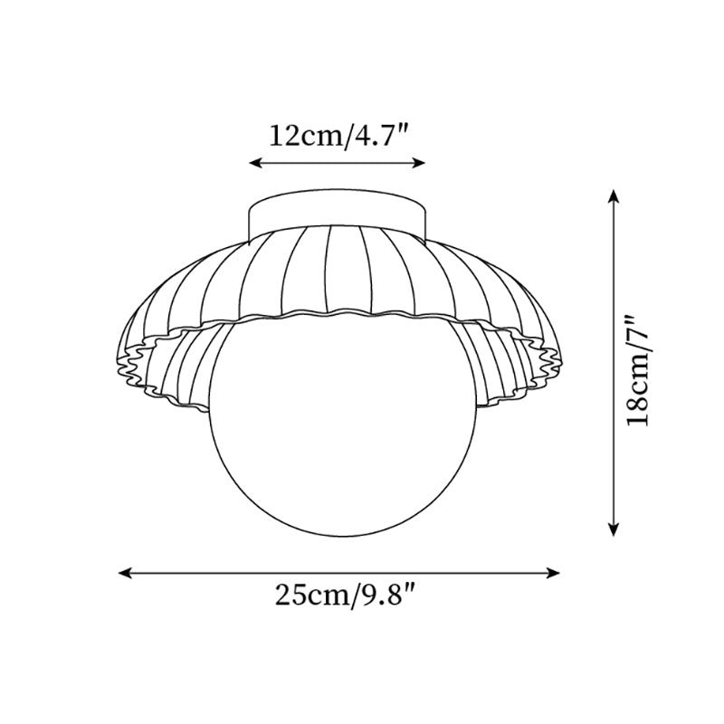 Tegatik Glow Flush Mount Ceiling Light