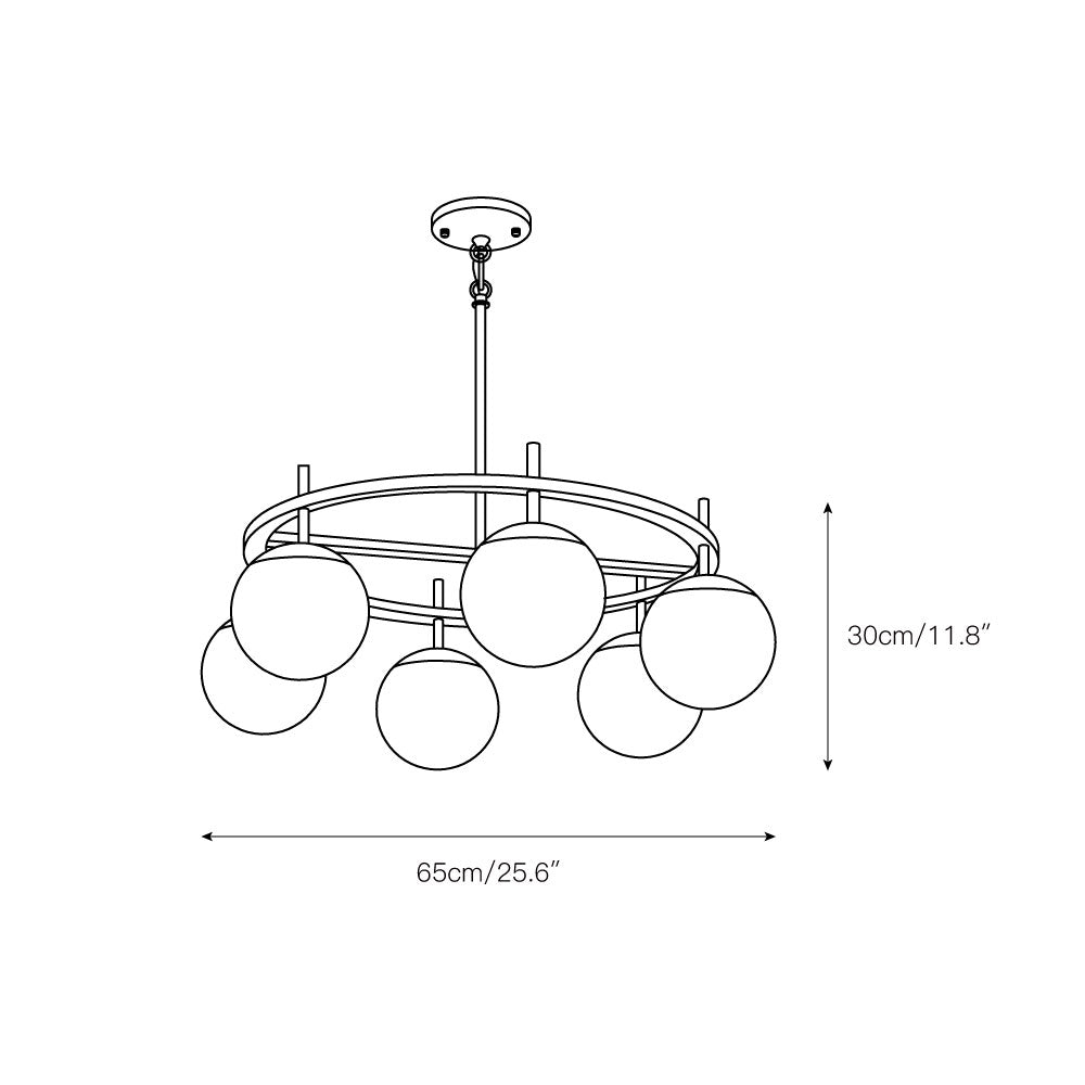 Ornuvyn Modern Minimalist Glass Chandelier