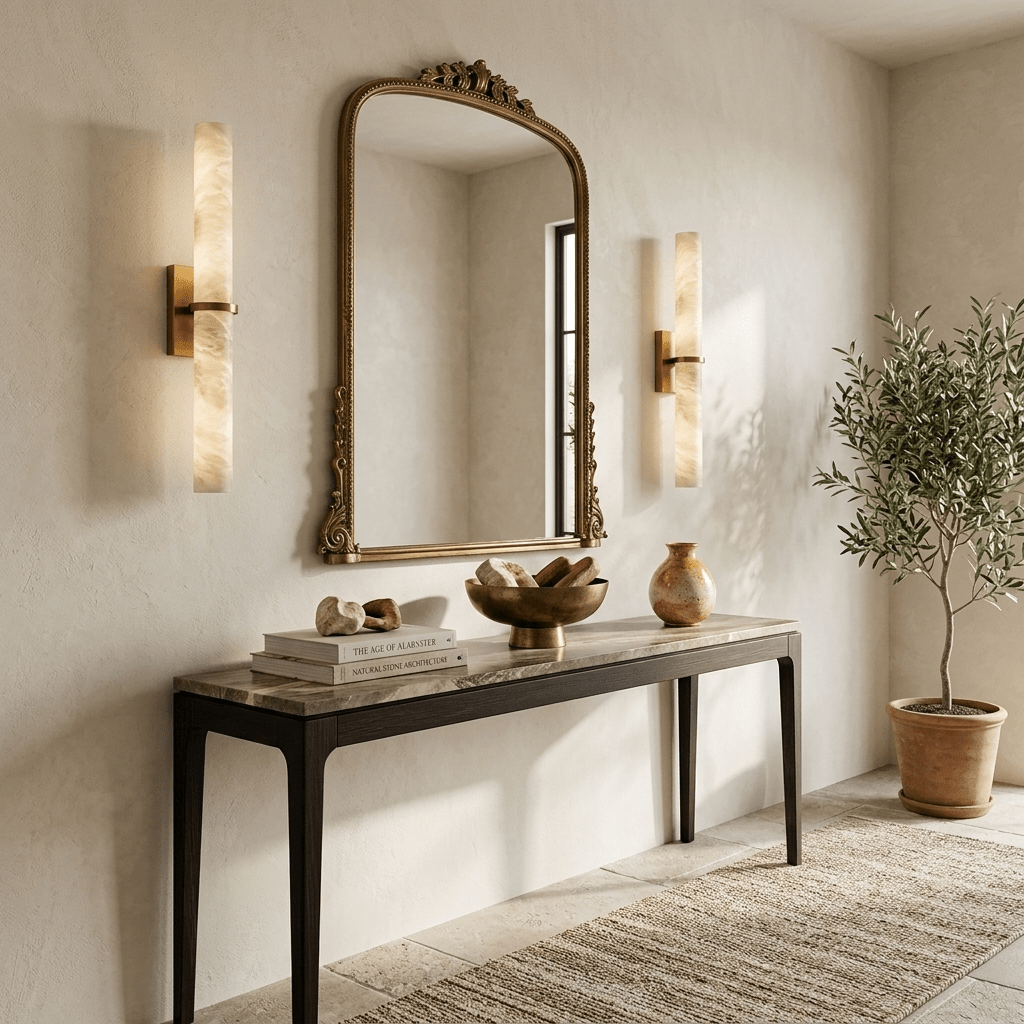 Cyprien Alabaster Bar Wall Light