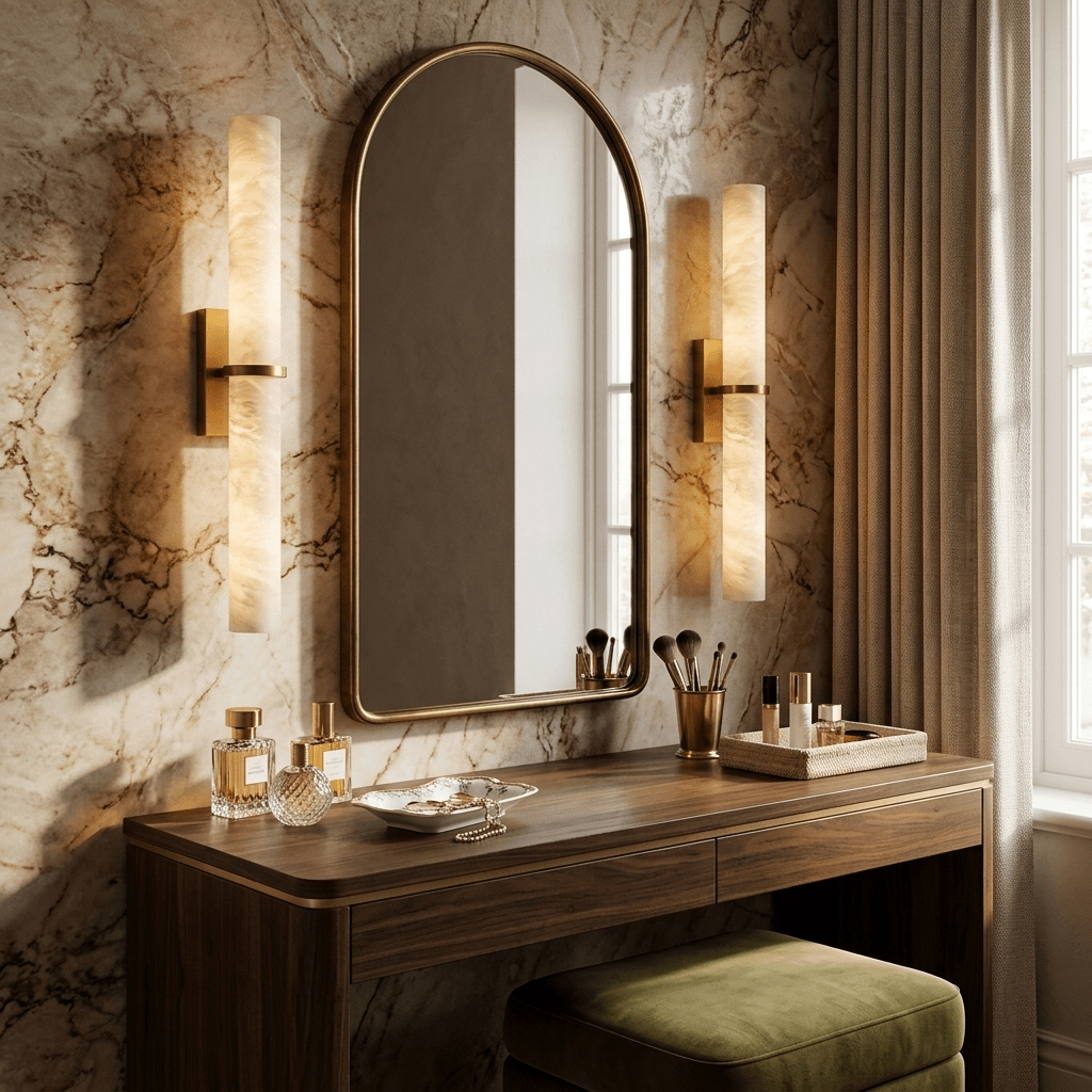 Cyprien Alabaster Bar Wall Light