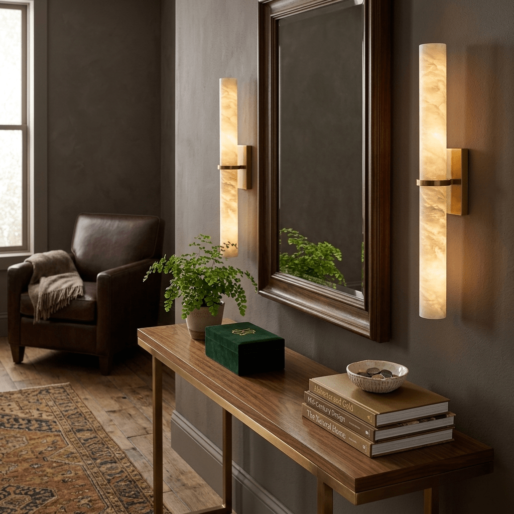 Cyprien Alabaster Bar Wall Light