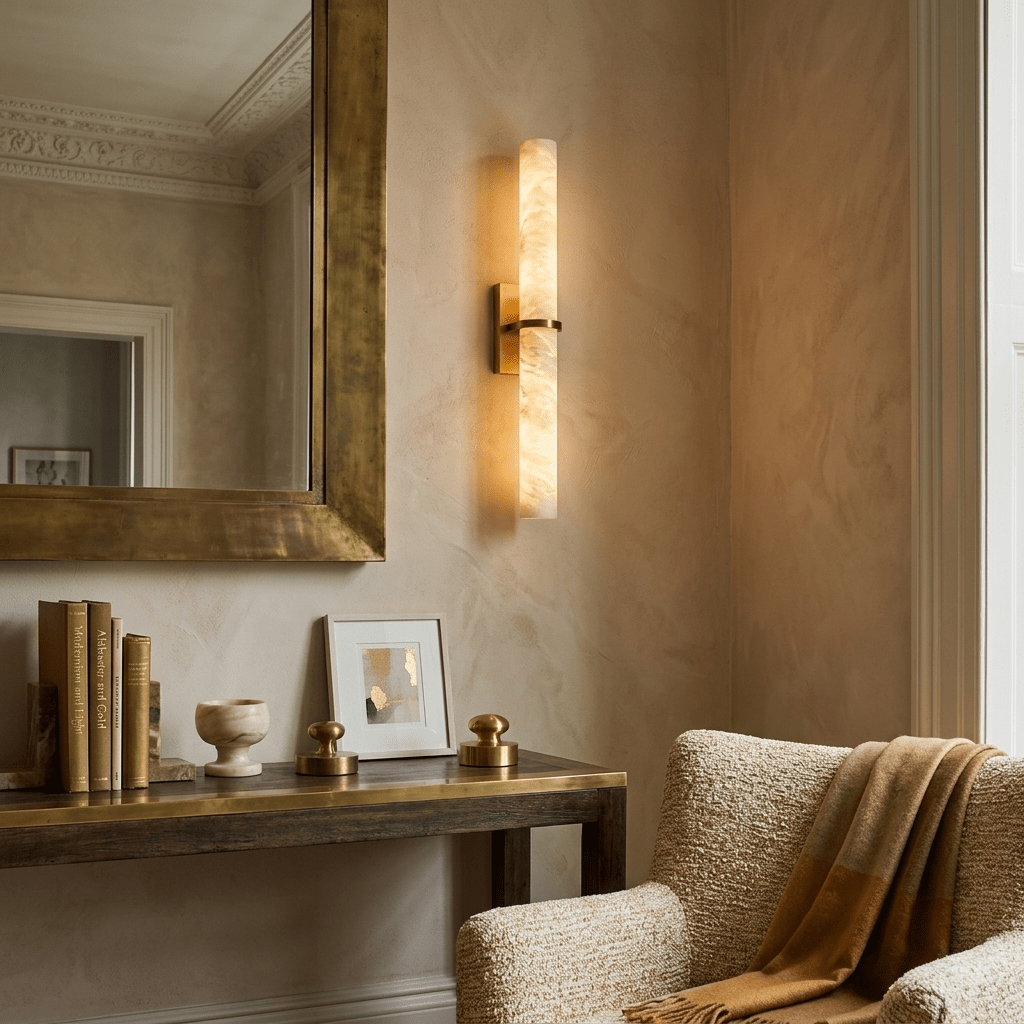 Cyprien Alabaster Bar Wall Light