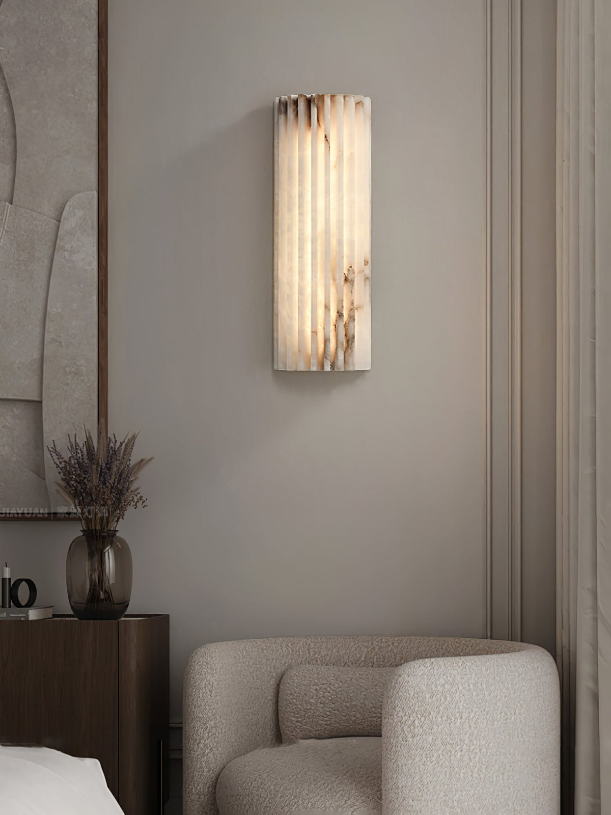 Orvian Wall Lamp Alabaster Minimalist