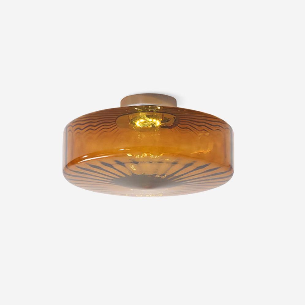 Zaboron Amber Glass Ceiling Light
