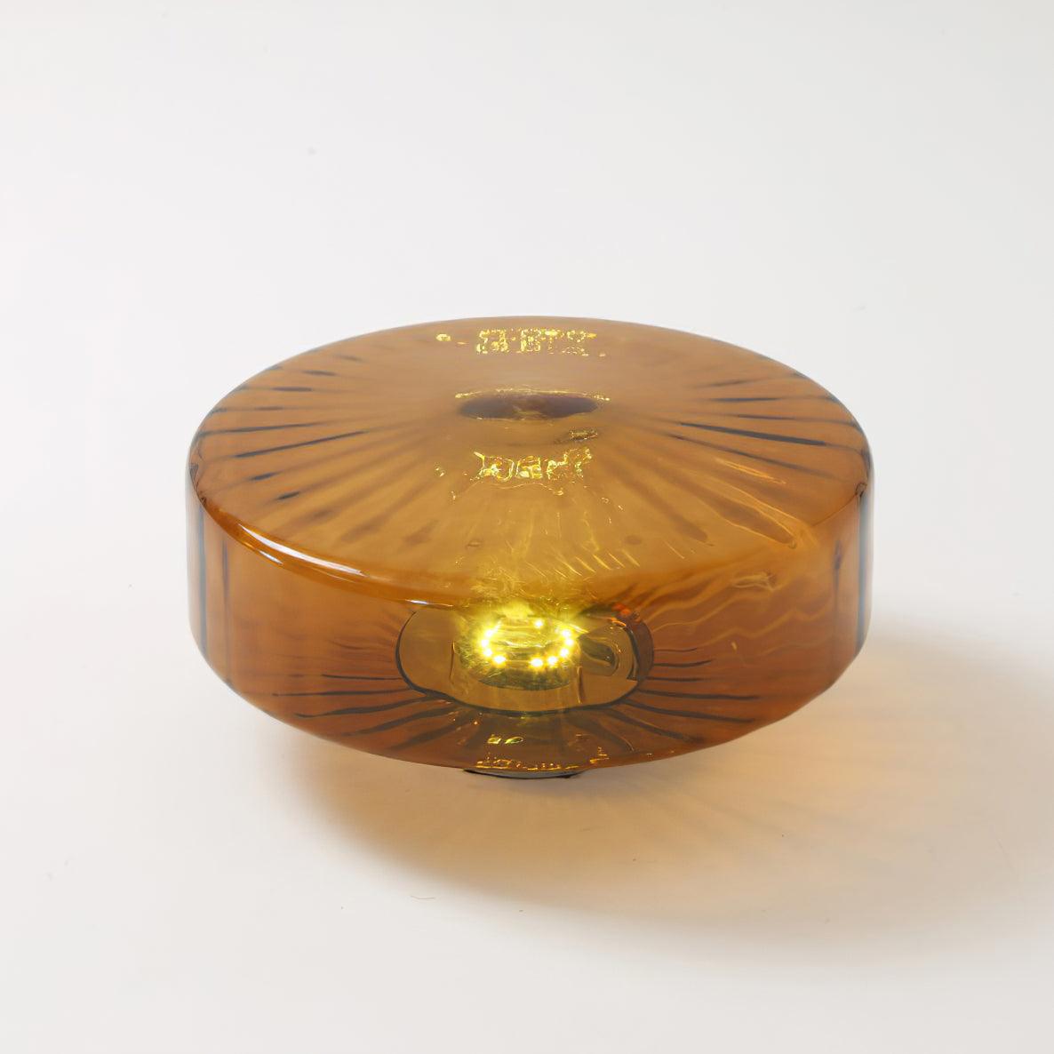 Zaboron Amber Glass Ceiling Light