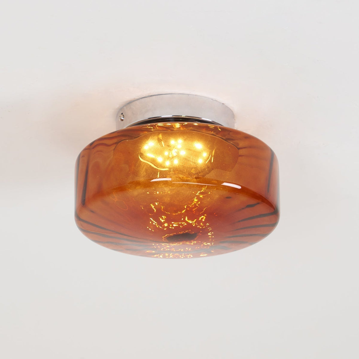 Zaboron Amber Glass Ceiling Light