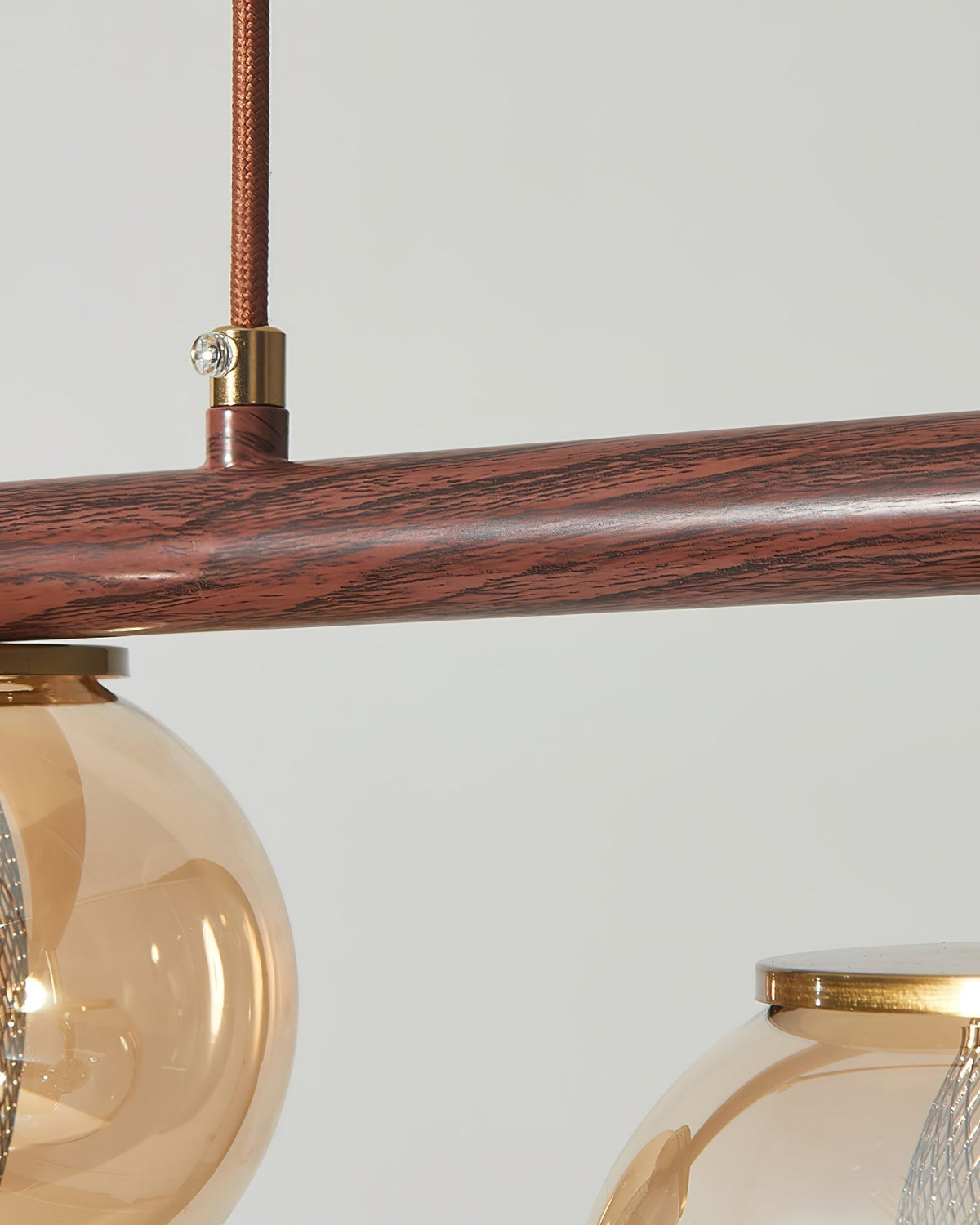 Alviora Pendant Lamp Wood Glass Linear Japandi