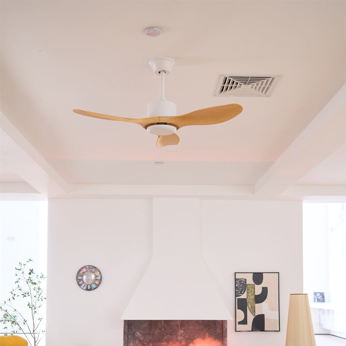 Aldaine Minimalist Wood Ceiling Fan