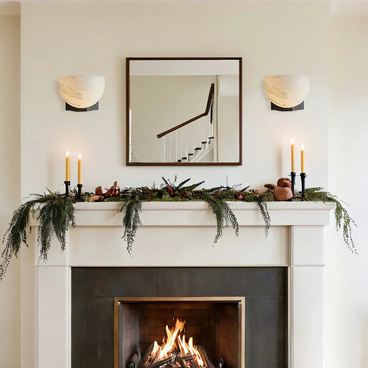 Ando Minimalist Alabaster Wall Lamp