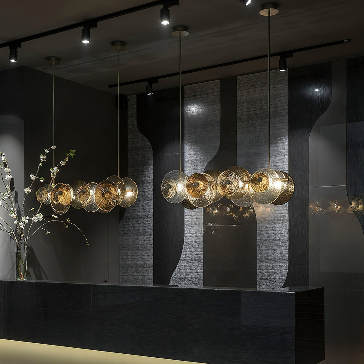 Himinuvyn Nordic Modern Metal Crystal Chandelier