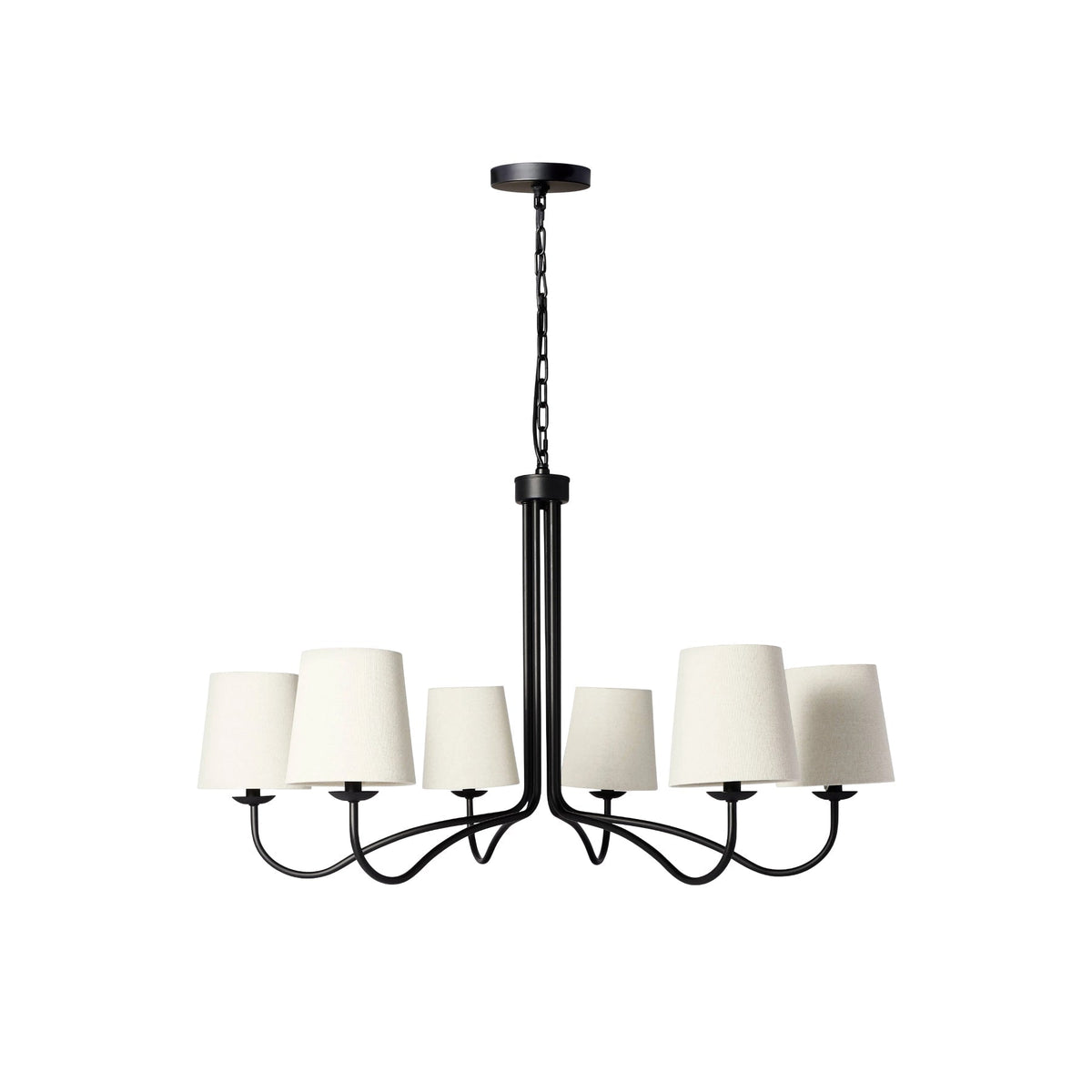 Kvennuvyn Modern Minimalist Metal Fabric Chandelier