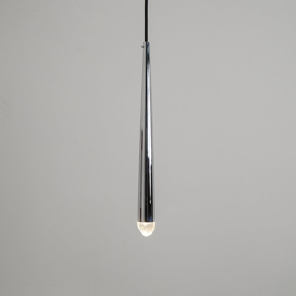 Larry Chandelier Crystal Brass Blackened Silver Staircase