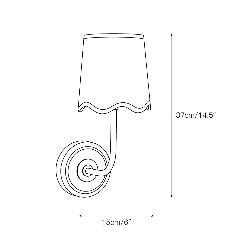 Sifuvyo Modern Minimalist Fabric Metal Wall Lamp