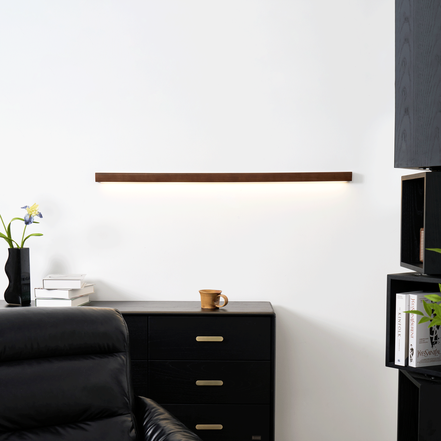 Elvivine Wall Light Wood Linear Minimalist LED