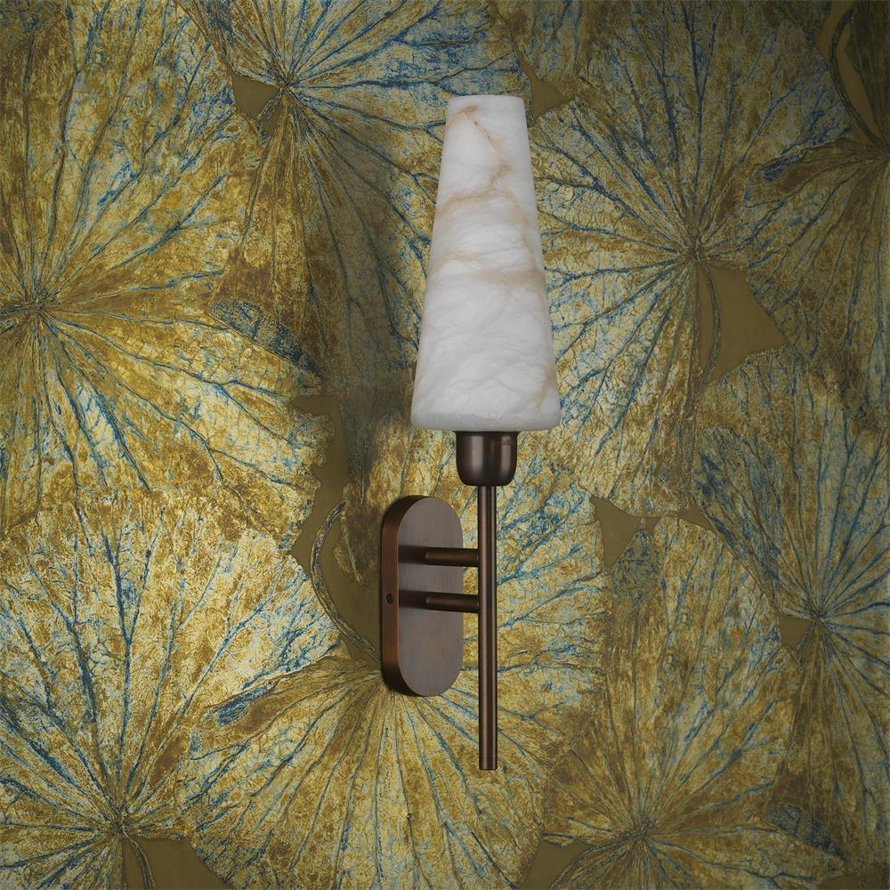 Arras Contemporary Alabaster Wall Lamp